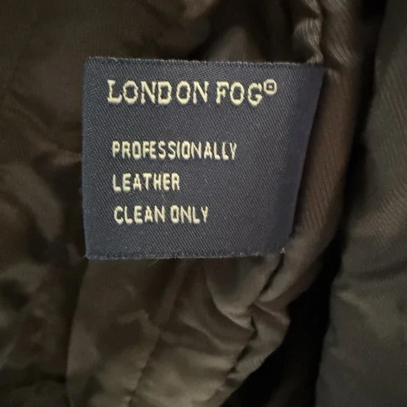 Vintage London Fog Leather Harrington Bomber Jacket XL Burnt Brown - Picture 10 of 10